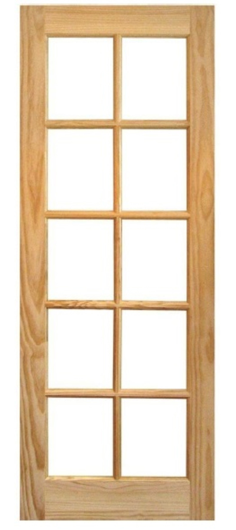PUERTA 10 VIDRIOS RADIATA 75 X 200 CM